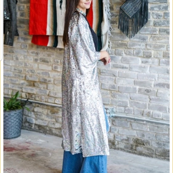 L & B Jackets & Blazers - Sequin duster by L&B